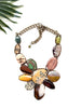 goddess necklace - dark brown and green mix