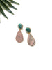 gala earrings - rhodonite and turquoise howlite
