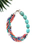 Mingle necklace - turquoise and purple