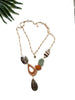 cabana necklace - serpentine and brown zebra jasper