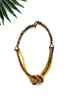 Uptown necklace - yellow and olive