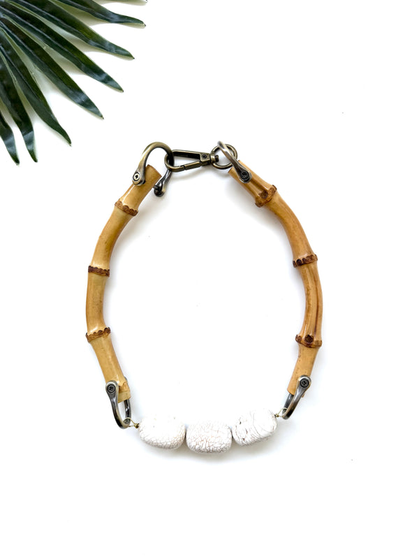 tempo necklace - bone turquoise II