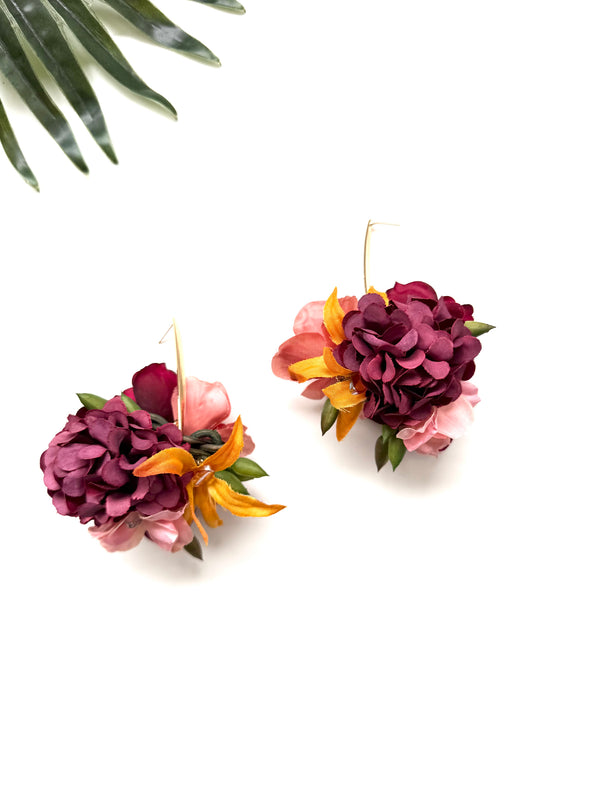 garden party posy earrings - fall edit I
