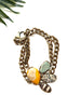 goddess choker - yellow agate and brown zebra jasper