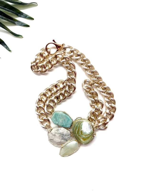 goddess choker - new jade and amazonite