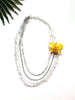 bloom tiered necklace - yellow and white