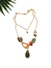 cabana necklace - serpentine and brown zebra jasper