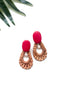 cabana earrings - red howlite and fresh water pearl