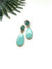 gala earrings - turquoise magnesite