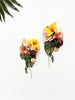 fuzzy peach - garden party earrings - birthday I