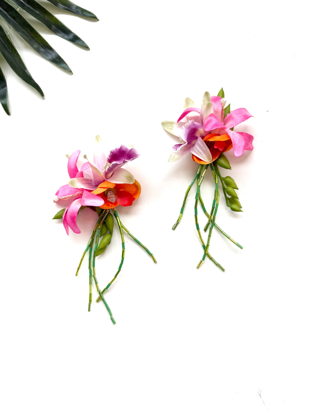 garden party stem earrings - luau VIII