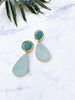 gala earrings - amazonite and turquoise howlite