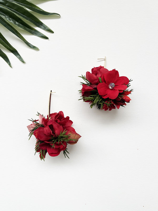 holiday garden party posy earrings - 812