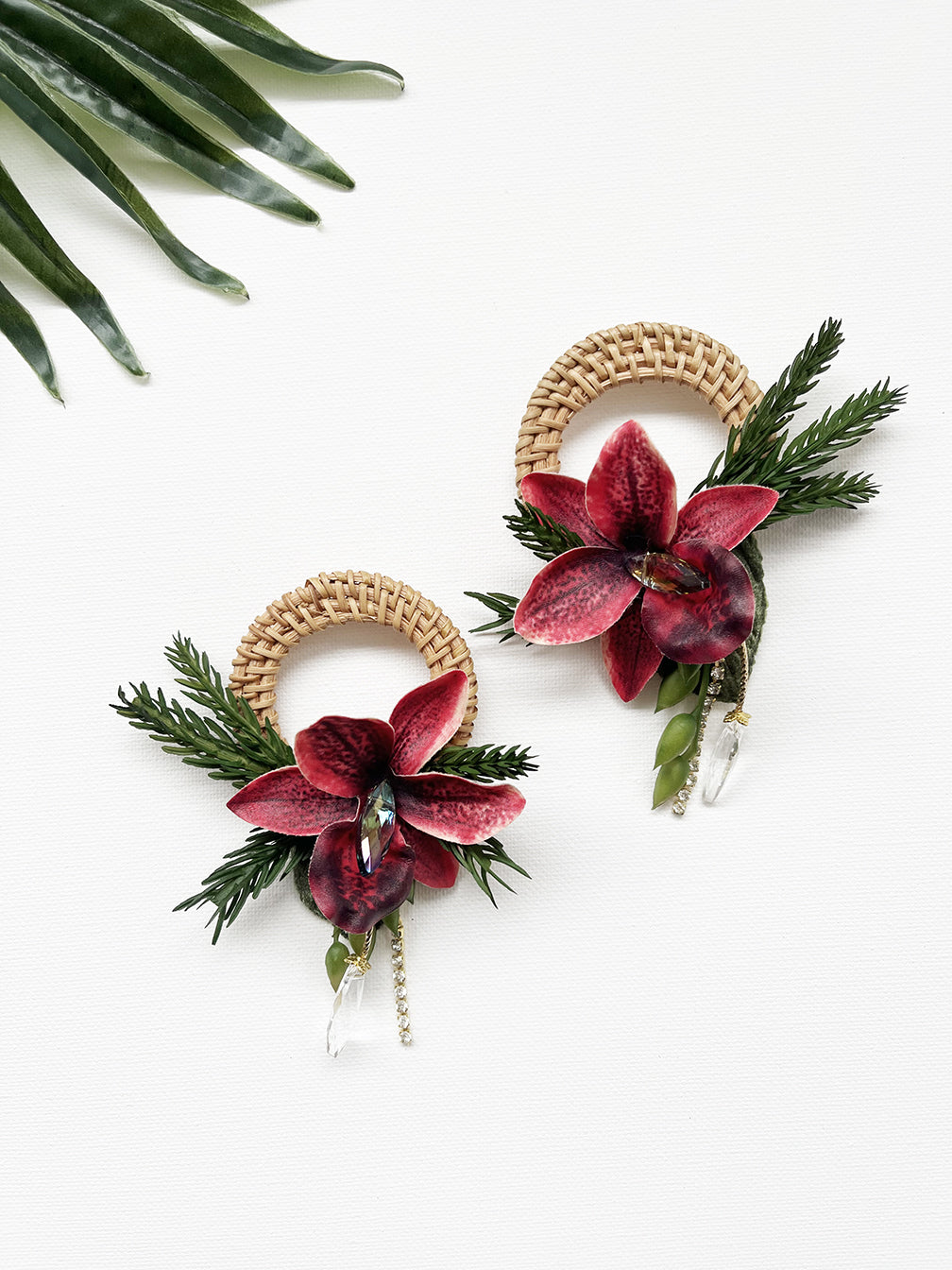 holiday garden party hoop earrings - 813