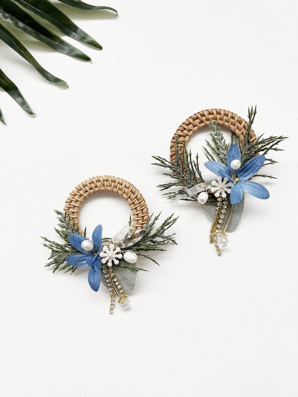 holiday garden party hoop earrings - 814