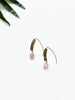 groove earrings - rhodochrisite