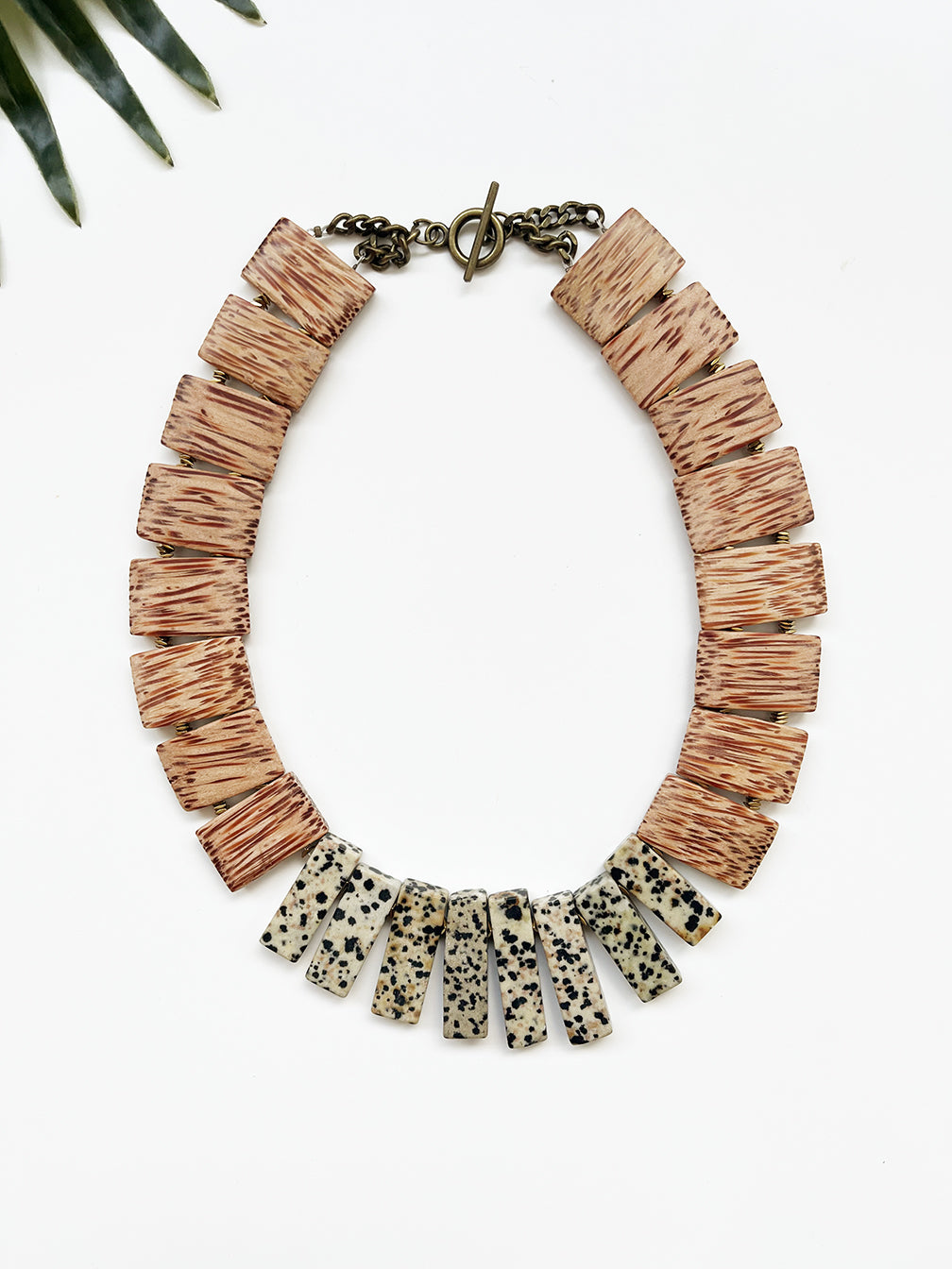 groove collar necklace - dalmatian jasper