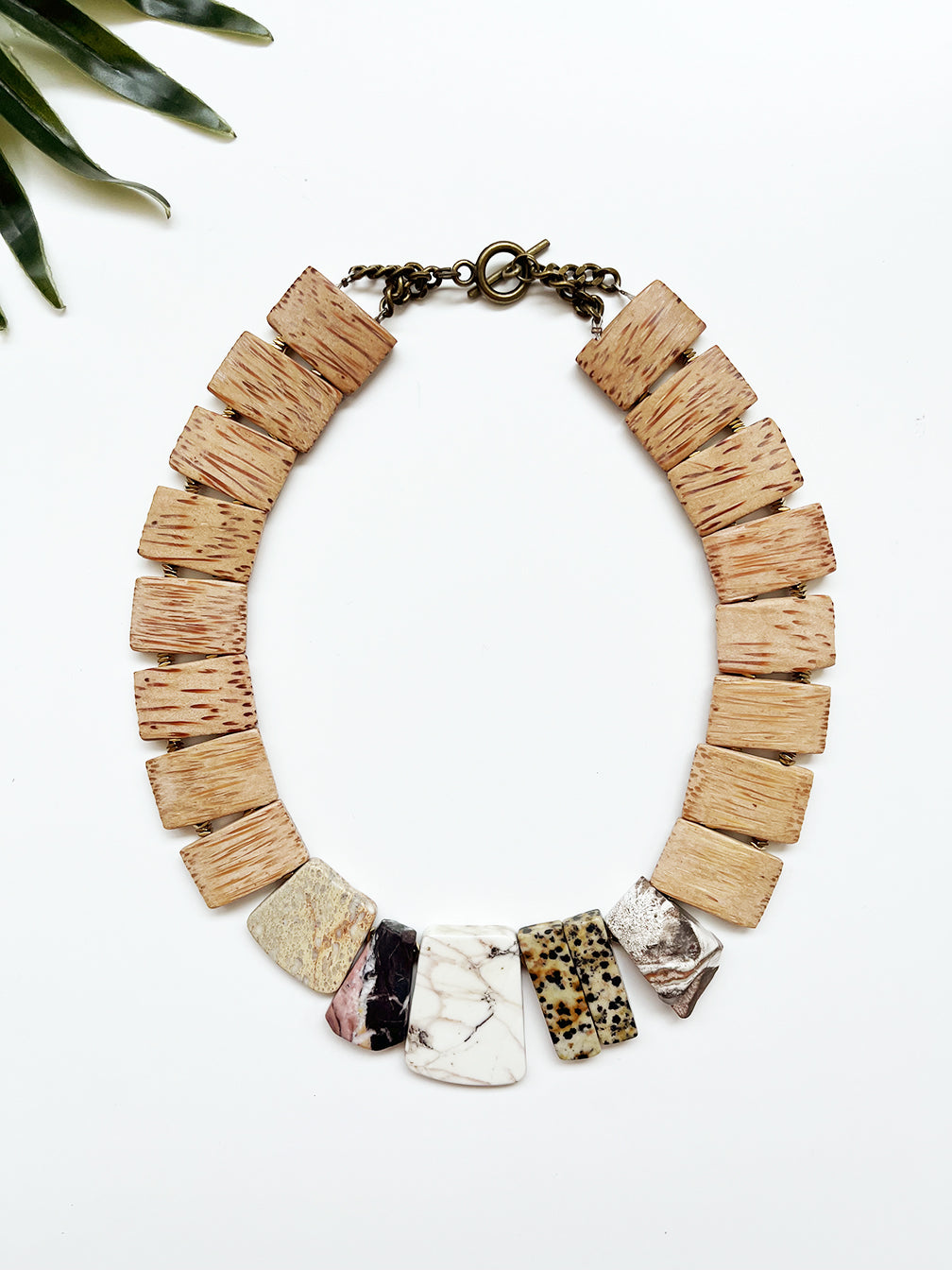 groove collar necklace - light neutral mix