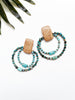 groove loop earrings - blue and turquoise mix