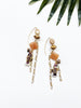 hooked earrings - picture jasper and red aventurine