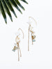 hooked earrings - shell and freshwater pearl