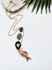 hooked necklace - unakite and dalmatian jasper