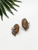 mocha mousse confetti earrings - II