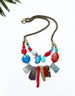 renegade necklace - red and turquoise mix
