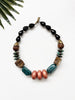 rocksteady necklace - tigereye and turquoise howlite