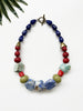 rocksteady necklace - lapis lazuli and red coral