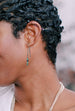 special edition chrysocolla threader earrings - silver