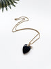 touchstone necklace - black onyx and freshwater pearl