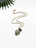 touchstone necklace - dalmatian jasper and black tourmaline