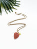touchstone necklace - peach aventurine and lemon jade