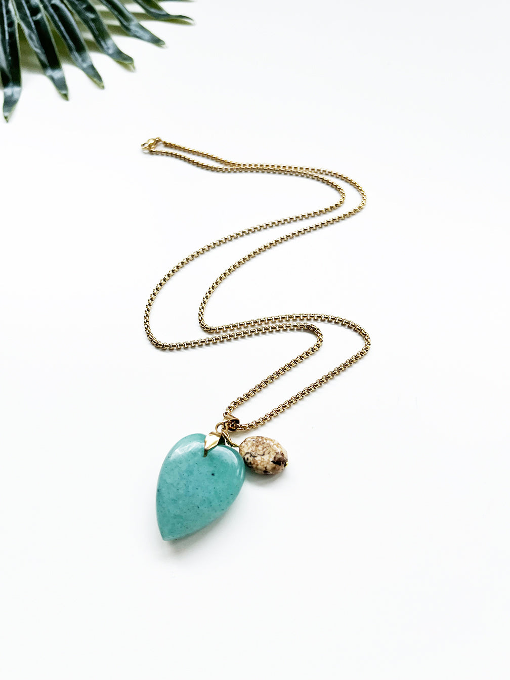touchstone necklace - amazonite and picture jasper