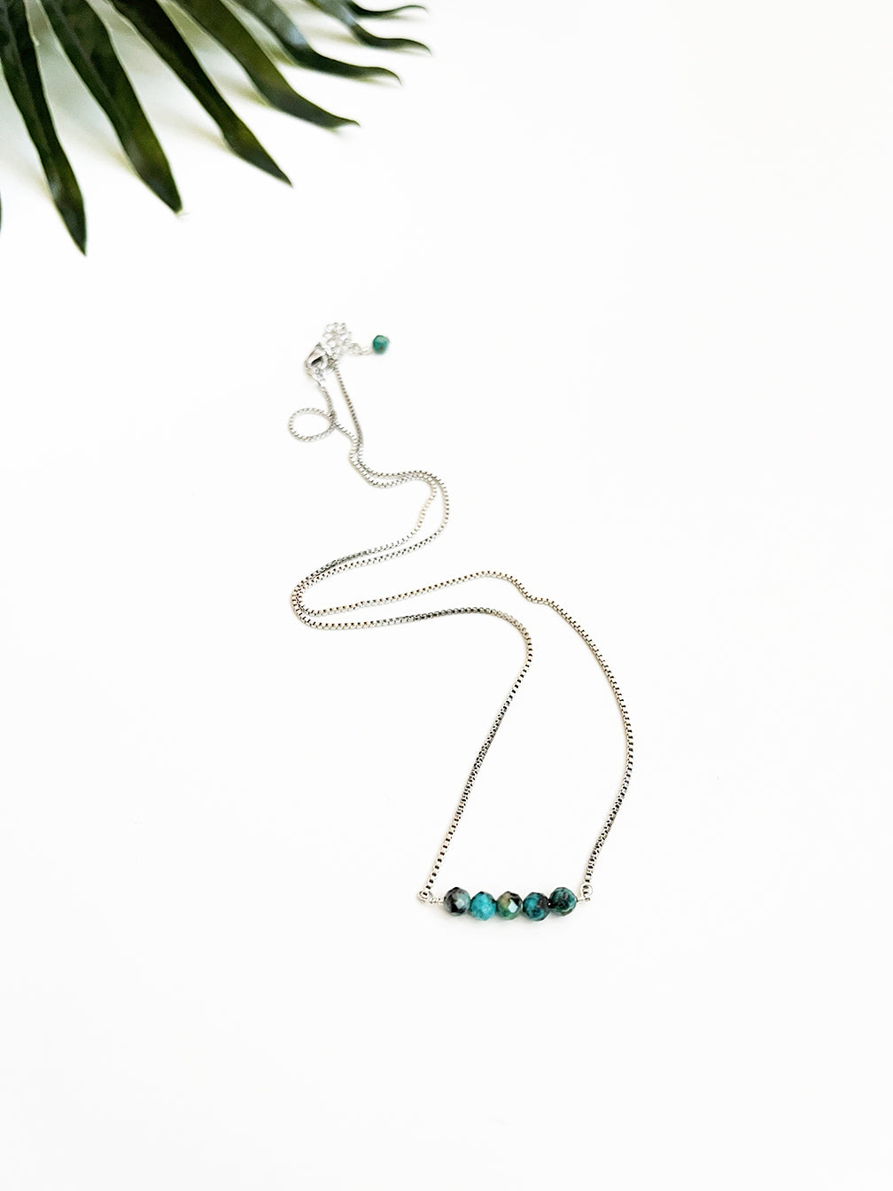 special edition chrysocolla baby bauble necklace - silver