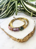 groove wrap bracelet - amethyst and African turquoise mix