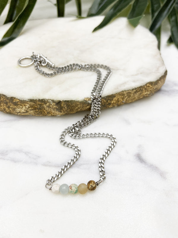 baby bauble necklace - beachy combo