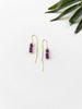 confetti threader earrings - ruby