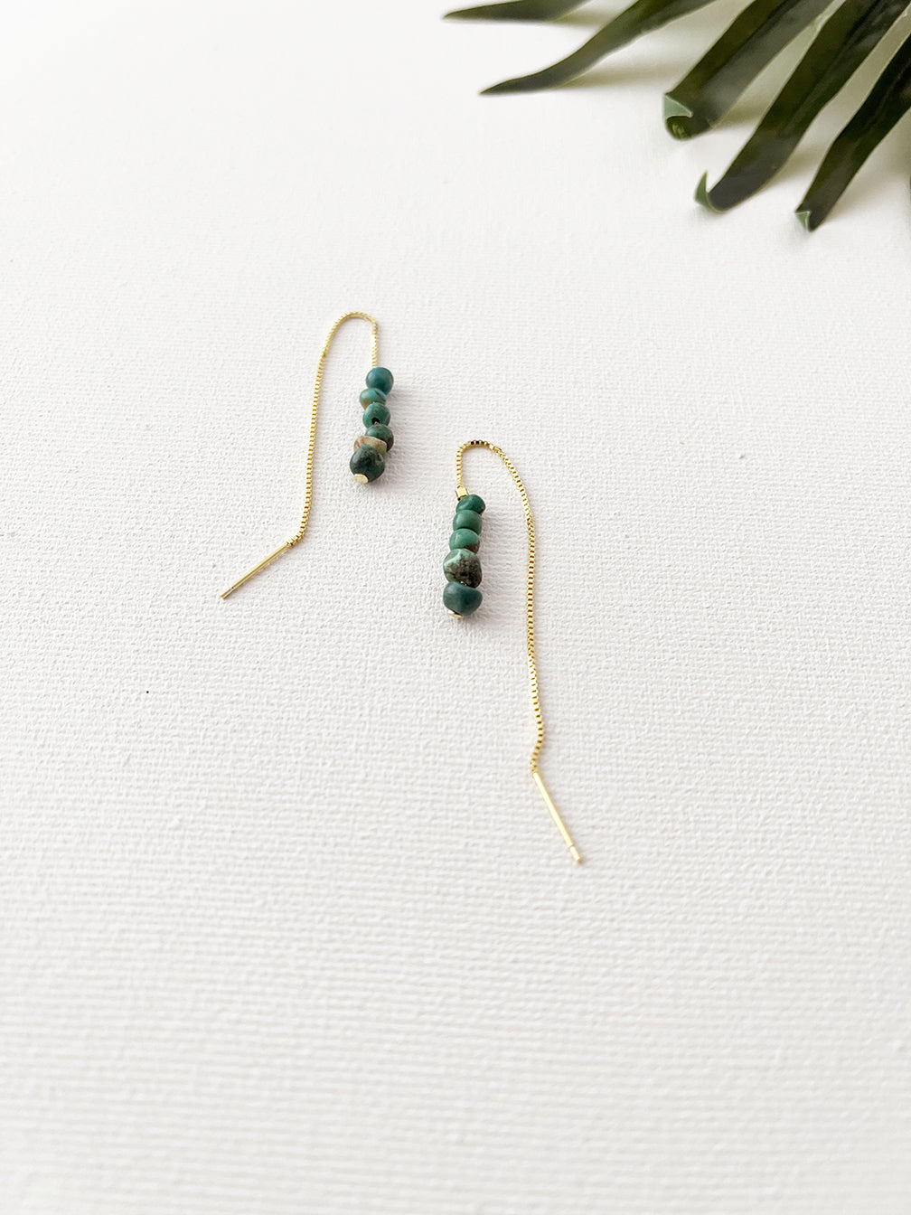 confetti threader earrings - turquoise mix II