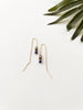 confetti threader earrings - tigereye and lapis lazuli