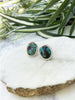 goddess post earrings - turquoise