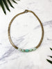 groove short necklace - chrysoprase