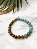 mixer bracelet - sandalwood and turquoise howlite