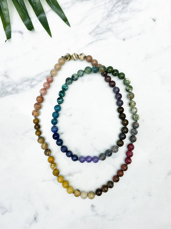 mixer necklace - dark rainbow mix I