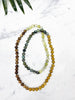 mixer necklace - green and yellow mix