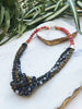 black and moss green uptown necklace