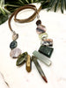 Green and neutrals riot necklace